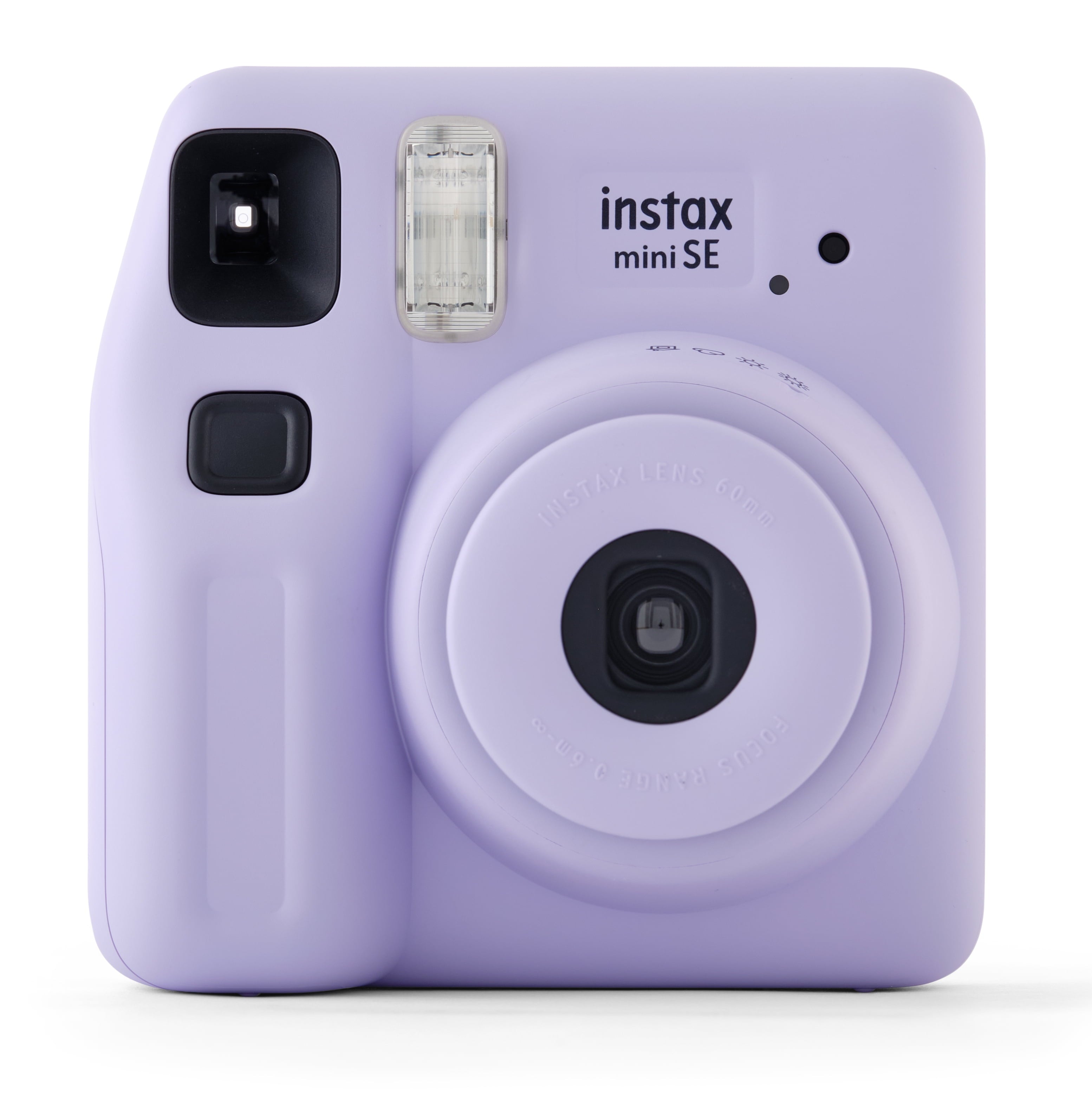 Capture Memories in Style: Instax Mini SE Instant Camera Bundle with 10 Bonus Mini Film - Lavender Edition!