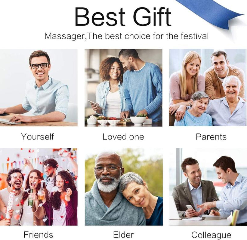 Shiatsu Neck, Back, and Shoulder Massager with Heat - Versatile Car Massage Pillow for Relaxation and Comfort