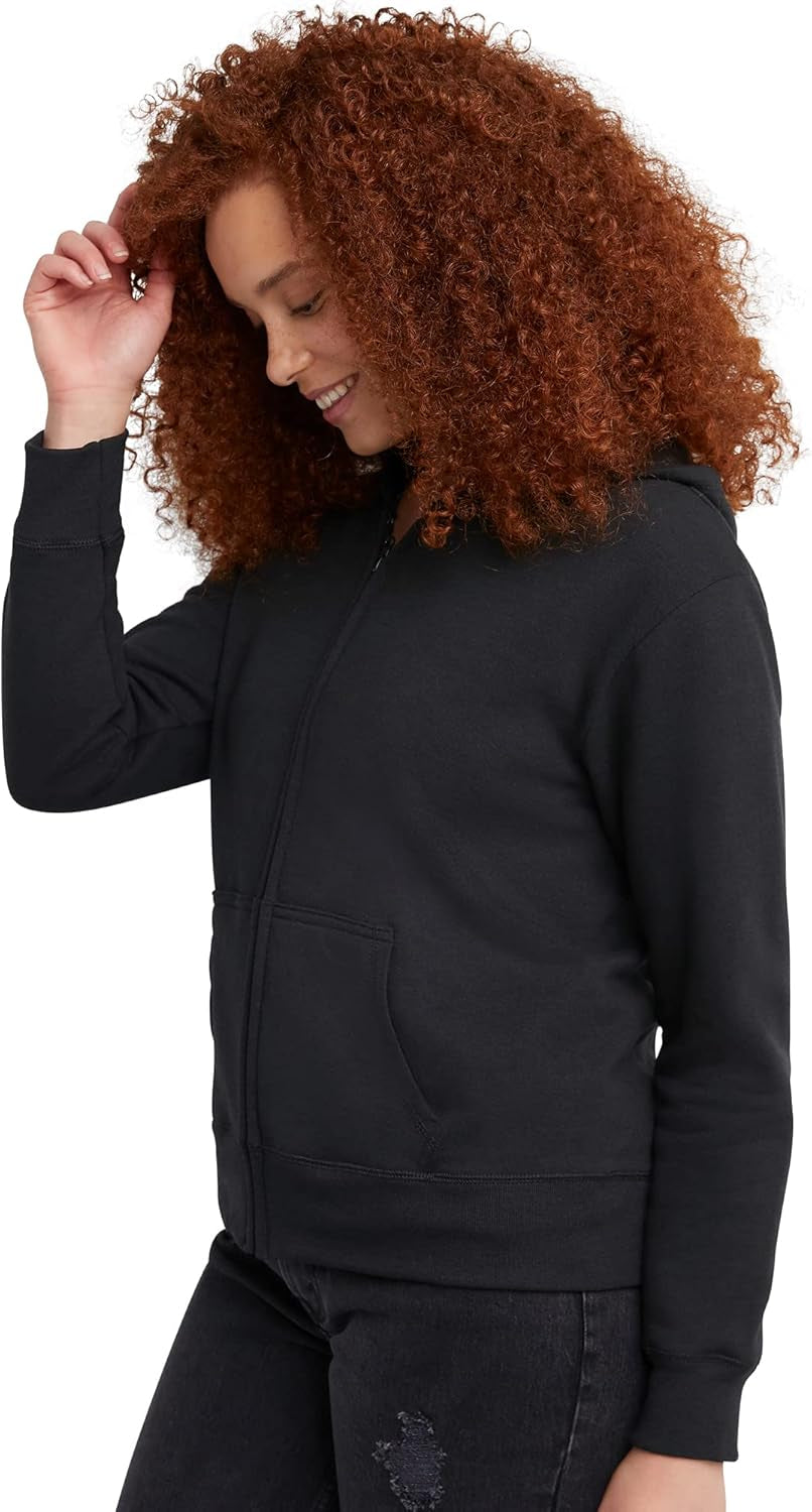 Ecosmart Women's Fleece Zip-Up Hoodie - Cozy and Stylish Full Sweatshirt