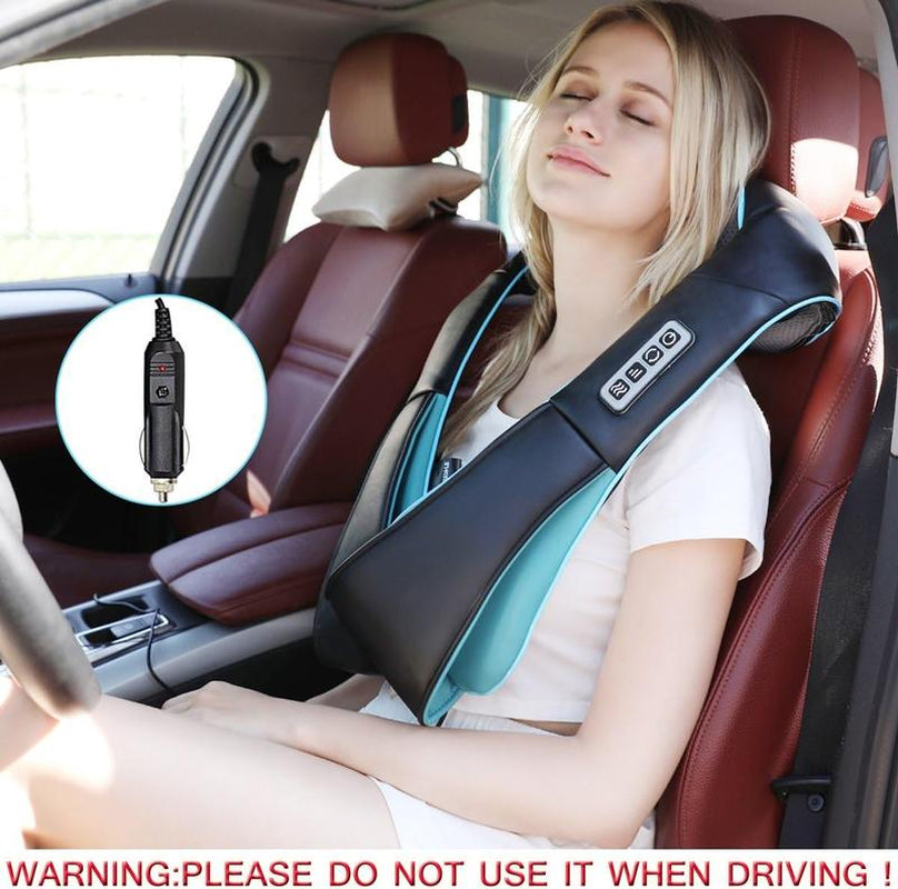 Shiatsu Neck, Back, and Shoulder Massager with Heat - Versatile Car Massage Pillow for Relaxation and Comfort