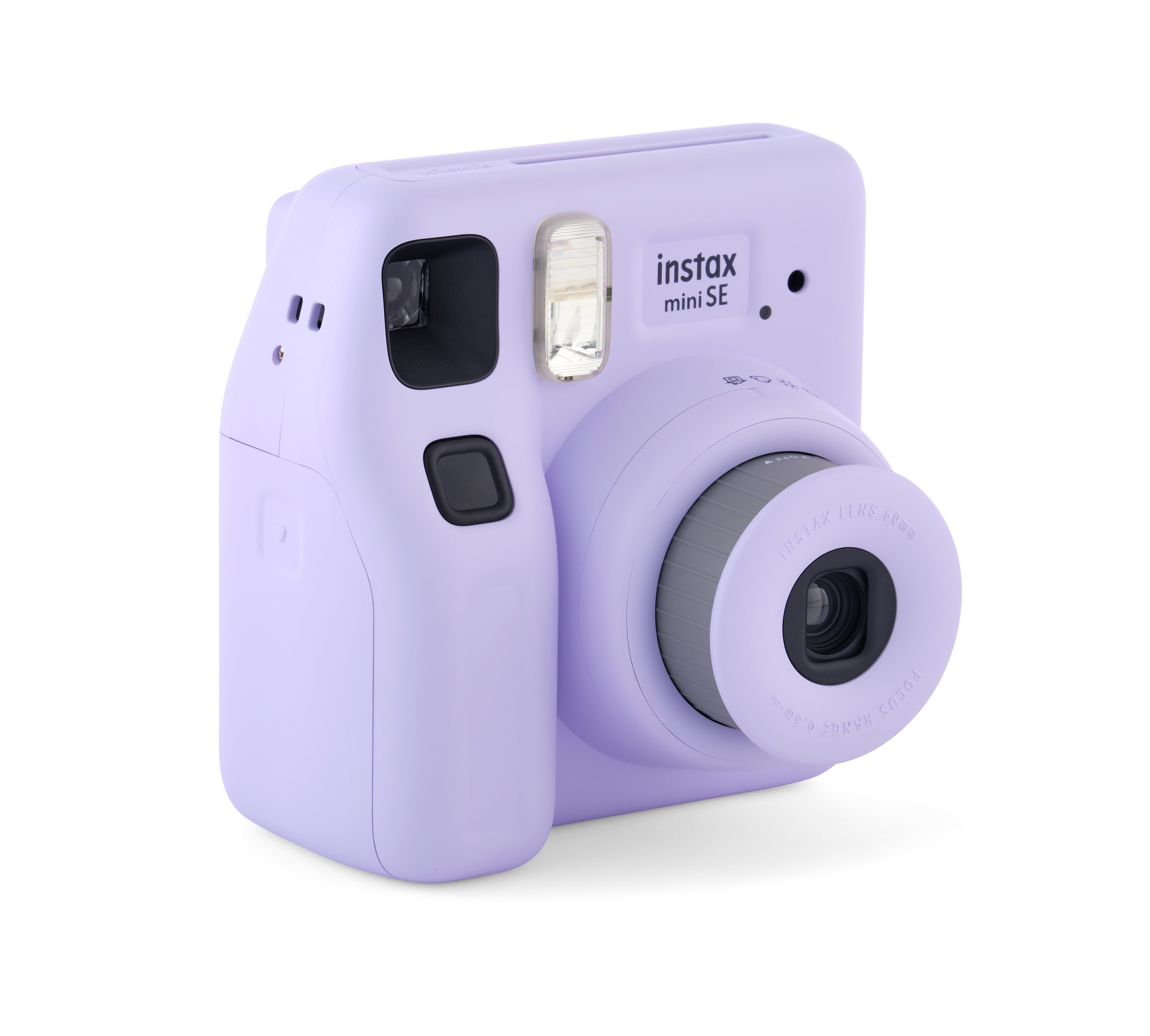 Capture Memories in Style: Instax Mini SE Instant Camera Bundle with 10 Bonus Mini Film - Lavender Edition!
